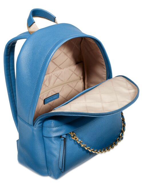 Leather backpack Michael Kors Blue in Leather - 25082845