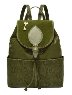 fossil women's tess leather laptop backpack purse handbag