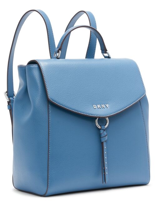 DKNY Lola Leather Magnetic Snap Closure Backpack