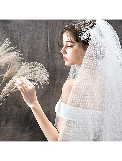 YADSHENG Wedding Dress Women's Wedding Dress for Bride Lace Applique Evening Floor Length Long Ball Gowns Dresses (Color : White, Size : XX-Large)
