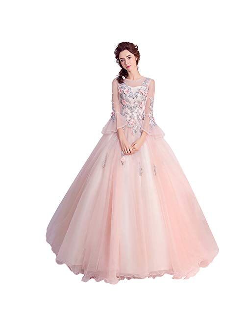 Women's Wedding Dress Pink romance Evening Dress Wedding Evening Prom Gown Dresses full dress