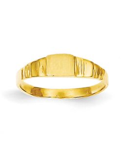14k Yellow Gold Square Baby Signet Ring