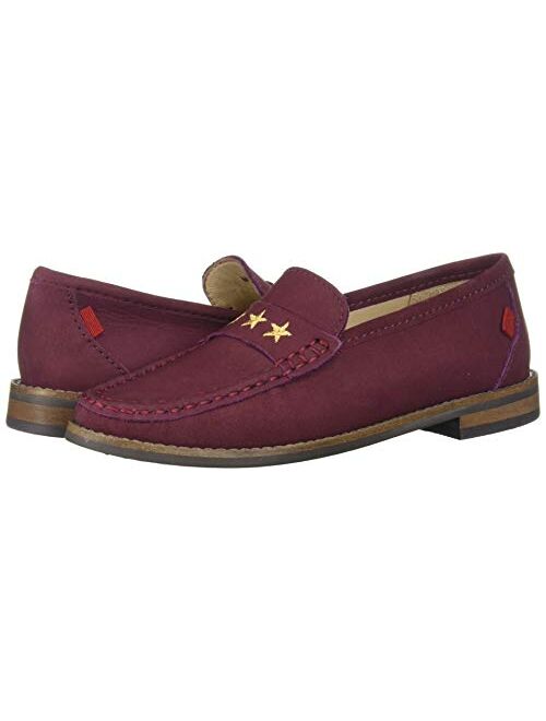 MARC JOSEPH NEW YORK Kids Leather Loafer with Gold Embroidered Star