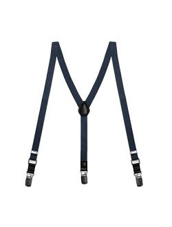 TieMart Boys' Dark Navy Blue Skinny Suspenders