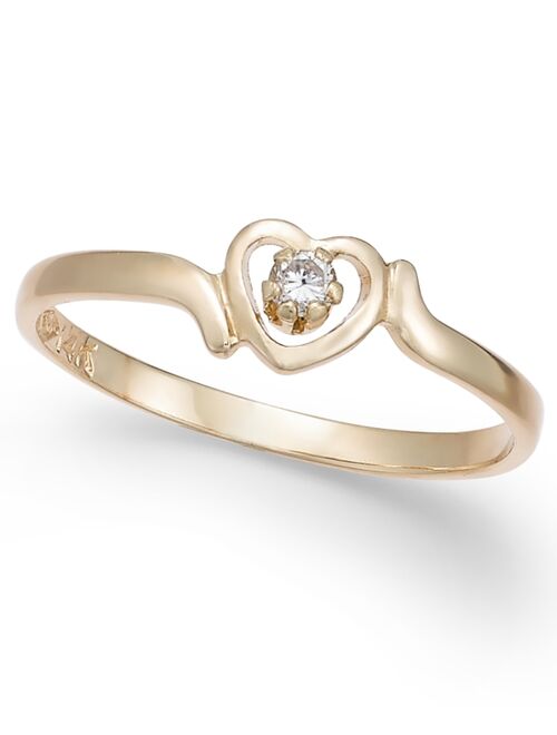 Children's Diamond Accent Heart Ring in 14k Gold
