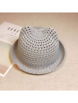 WZHZJ Children's Summer Baby Hats Children Bucket Cap Kids Toddler Baby Boys Girls Sun Hat Hollow Mesh Caps (Color : D)