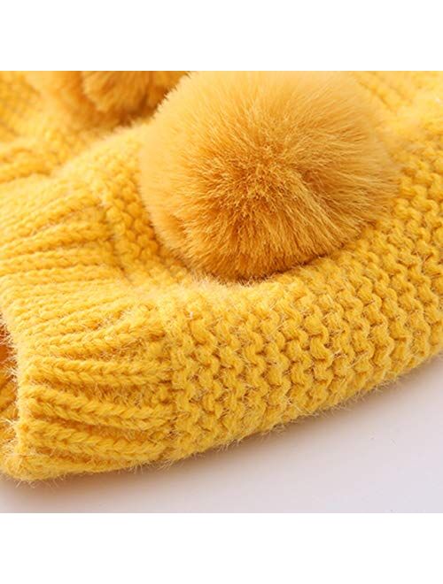 WZHZJ Infant Baby Girls Boys Solid Hat Winter Warm Accessories Autumn Hat Cap Earmuffs Beanies