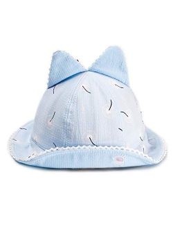 Hat Baby Girls Sun Hats for Summer Sun Protection Beach Hat for Kids Accessories (Color : Blue, Size : 11 US)