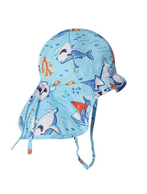 Fashion Baby Child Breathable Neck Beach Sunscreen Anti-UPF Outdoor Hat Suitable for Boys and Girls Styling (Color : Blue, Size : 49)
