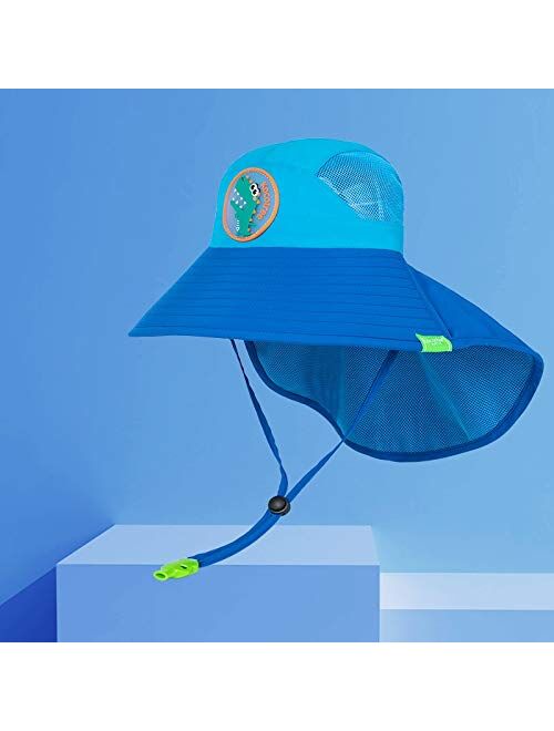 Baby Boys Girls Sun Protection Swim Hat Children Sunscreen Hat Outdoors Cap Unisex Leisure Summer Cap for Children (Color : Sky Blue, Size : 10 Years to 18 Years)