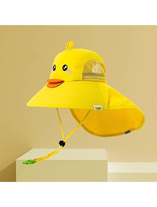 Baby Boys Girls Sun Protection Swim Hat Children Sunscreen Hat Outdoors Cap Unisex Leisure Summer Cap for Children (Color : Sky Blue, Size : 10 Years to 18 Years)