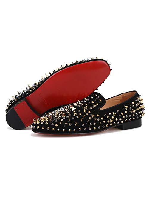 FERUCCI Black custom-made Velvet Slippers loafers with Gold Tassel 