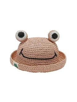 Meijin Summer Accessories Children hat Cartoon Frog hat Handmade Outdoor Beach Sunscreen hat boy Girl Gift (Color : 01)