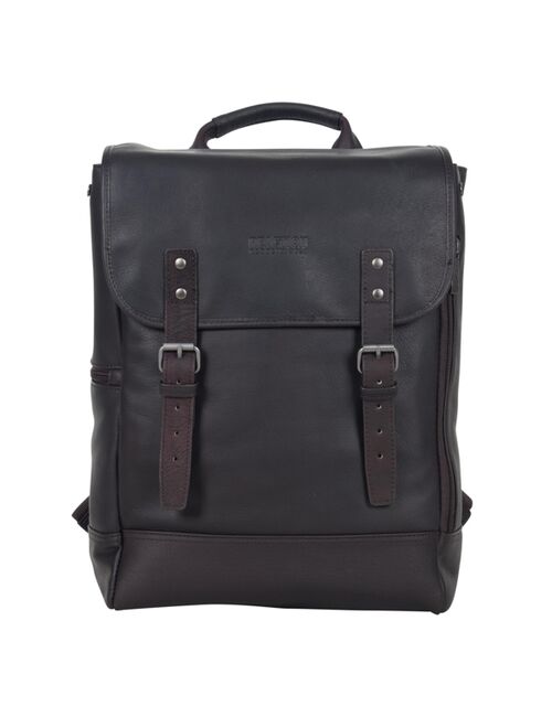 Kenneth Cole Reaction Colombian Leather RFID Flapover 14.1” Laptop Backpack