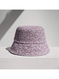 WJK Vintage Flower Design, Creative Fisherman hat Girl, Elegant Tidal Basin hat to Keep Warm and Windproof
