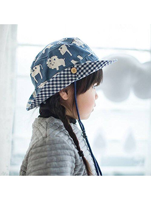 Jixin4you Unisex Baby Sun Bucket Hat Animal Printing Reversible Fisherman Caps
