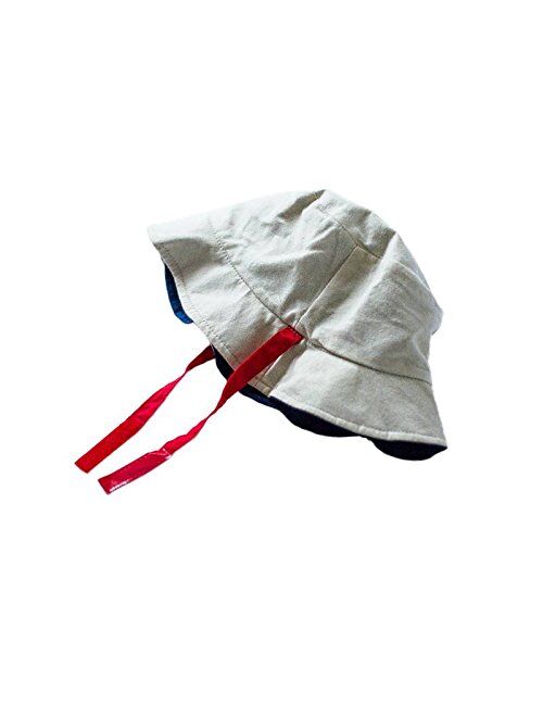 Jixin4you Kids Summer Glasses Bear Outdoor Beach Cotton Bucket Cap Sun Hat Blue