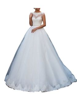 Fishlove Vintage Inspired Vestido De Novia 2017 Cap Sleeves Sheer Lace Bridal Wedding Dresses W39