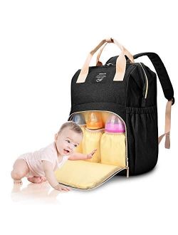 Diaper Bag Backpack, OSOCE MultiFunction Maternity Baby Bag, Waterproof and Stylish Diaper Backpack for Mom and Dad, Baby Diaper Bag with Large Capacity and Lightweight S