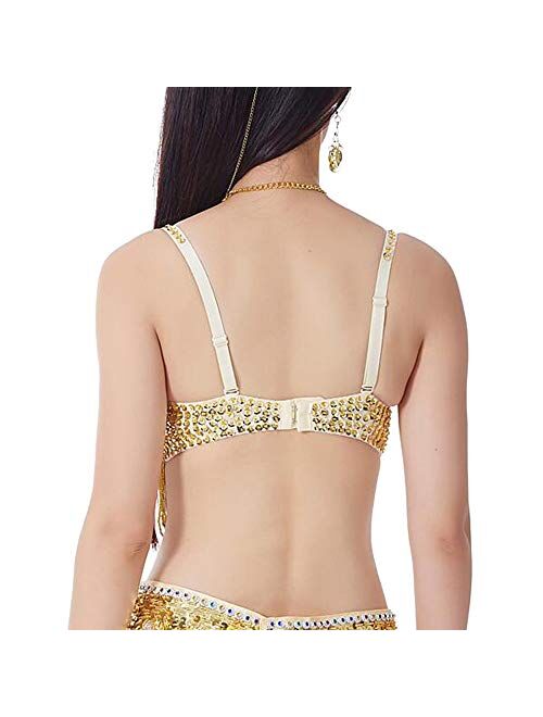 BellyLady Belly Dance Tribal Sequined Bra Top, 34A / 34B, Gift Idea