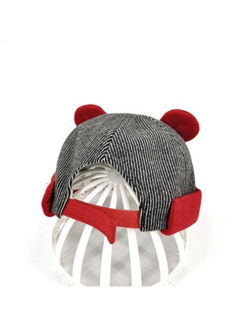 HGDD Autumn and Winter hat Cartoon Bear Children Landlord Personalized Baby Beanie hat (Color : Pink)
