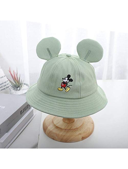 Disney N\C FGGD Cartoon Mickey Baby Bucket Hat Autumn U V Protection Boy Hat Panama Outdoor Beach Girl Sun Hat Cartoon Baby Fisherman Hat