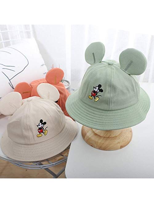 Disney N\C FGGD Cartoon Mickey Baby Bucket Hat Autumn U V Protection Boy Hat Panama Outdoor Beach Girl Sun Hat Cartoon Baby Fisherman Hat