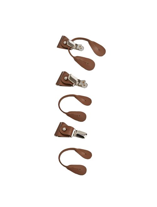 Jacob Alexander Boys' Gingham Checkered Pattern Suspenders and Prep Neck Tie Set - Lime Green