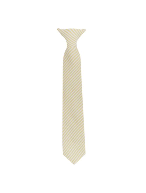 Jacob Alexander Boys' Seersucker Suspenders and 11 inch Clip-On Neck Tie Set - Yellow