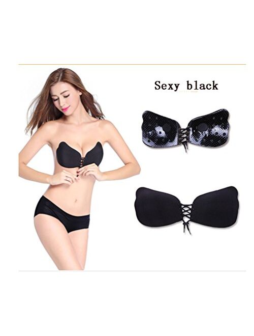Sticky Bra Women Lift Nipplecovers Self Strapless Backless Adhesive Invisible Bras