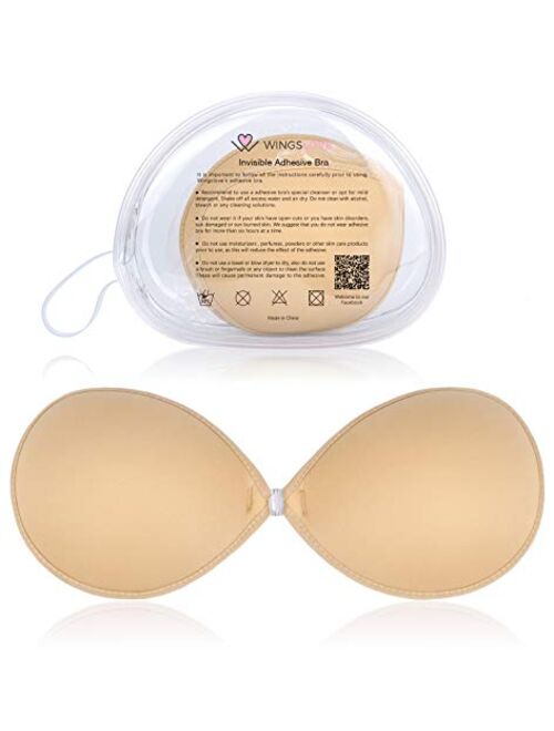 Wingslove Reusable Self Adhesive Silicone Invisible Push-up Stick on Bra