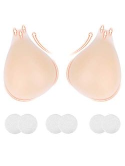 Silicone Strapless Lift Bra, Backless Breast Lift Cups, Invisible Lift Up Bra, Reusable Nude, Natural Look, Prevent Breast Sagging