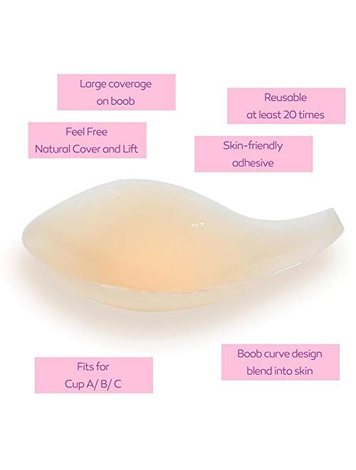 Silicone Adhesive Bra Strapless Sticky Bras for Women Breast Lift Nipple Pasties