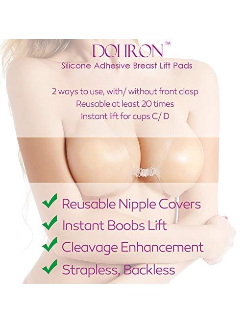Silicone Adhesive Bra Strapless Sticky Bras for Women Breast Lift Nipple Pasties
