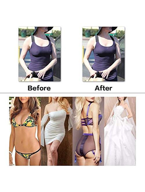 DAYFEN Sticky Bra,Strapless Bra 2 Pairs Invisible Lift Backless Adhesive Bra for Women