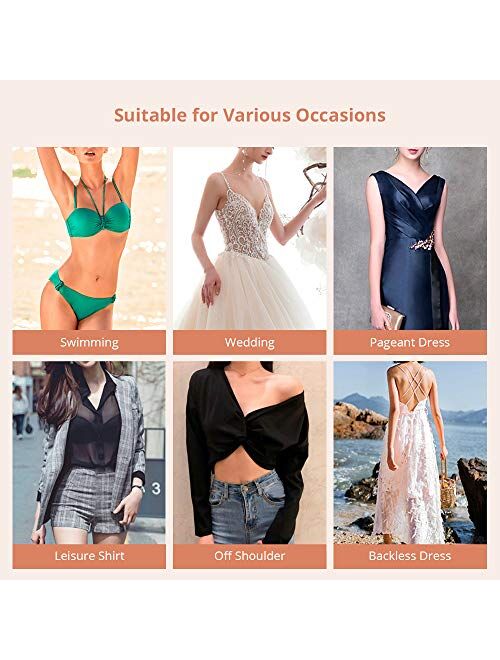 TuBellus Breast Lift Silicone Invisible Adhesive Bras Sticky Push Up Bra for Women Girls Backless Strapless Wedding Dress