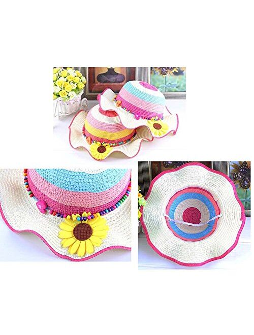 Black Temptation Girls Sun Hat Princess Hat Breathable Hat Summer Beach Hat [B]