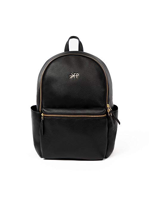 Freshly Picked - Classic City Pack - Vegan Leather Backpack Diaper Bag (Cognac)