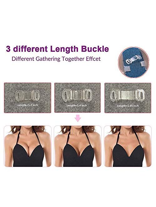 Sticky Bra Strapless Adhesive Push up Silicone Stick on Invisible Lift up Bra, Reusable Nipple Covers for Backless Dresses