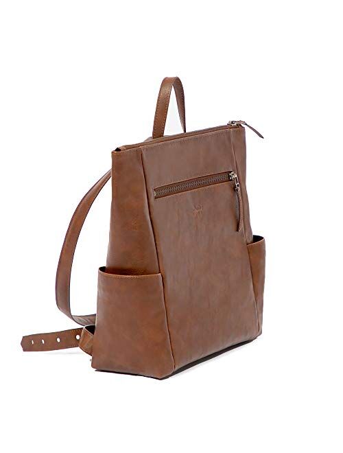 Freshly Picked - Mini Minimal Diaper Bag Backpack - Large Internal Storage 9 Pockets Wipeable Vegan Leather