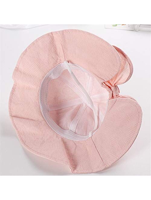 Meijin New Spring Summer Outdoor Baby Girls Hat Bowknot Fisherman hat Children Sun Hat Kids Sun Caps Toddler Sunscreen Cap (Color : Pink Baby Hats, Size : Fit 0 to 3 Year