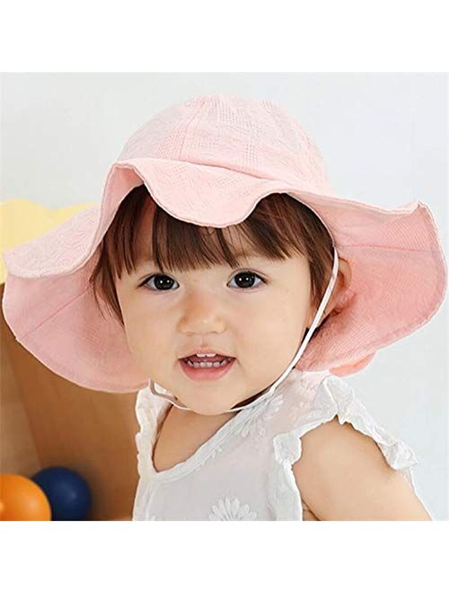 Meijin New Spring Summer Outdoor Baby Girls Hat Bowknot Fisherman hat Children Sun Hat Kids Sun Caps Toddler Sunscreen Cap (Color : Pink Baby Hats, Size : Fit 0 to 3 Year