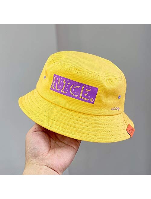 Cool Baby Bucket Hats for Baby Girl Boys Children Panama Cap Korea Style Fishing Ht Beanie Sun Protection Photography Accesory (Color : Yellow, Size : 49 52cm)
