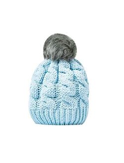 WMYATING Fashionable and Beautiful Autumn and Winter Must b Hat Cap Baby Winter Warm Knit Hat with Pompom Soft Comfortable Infant Toddler Beanies for 4-8 Years Old Boys G