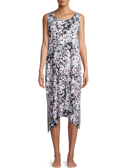 Secret Treasures Women's and Women's Plus Midi Chemise Pajama Dress
