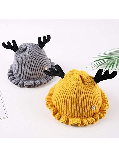 ZHWEI Winter Baby Knit Hat,Christmas Hat,Boys and Girls Babies Knitted Hat,Soft and Warm Hat Soft Warm (Color : Pink)