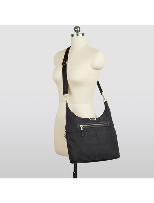 Baggallini Fabric Solid Lightweight Adjustable Hobo Bag