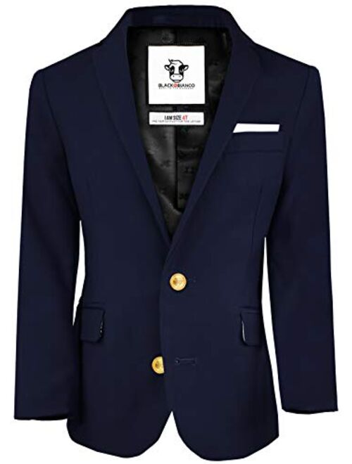 Black n Bianco Boys' Golden Age Slim Fit Blazer Jacket with Brass Buttons Presented by The Black Ring Pirates
