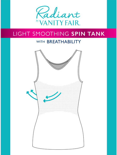 Radiant by Vanity Fair Women's Smooth Breathable Spin Tank, Style 3417684