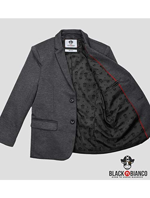 Black n Bianco Boys' Twill Blazer Jacket Formal or Casual Presented by Captin Baby Milan